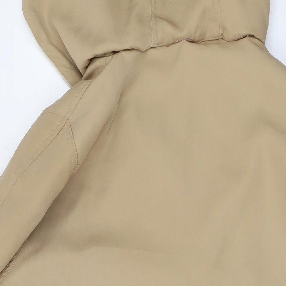 David Barry Womens Beige Jacket Size 18 Zip