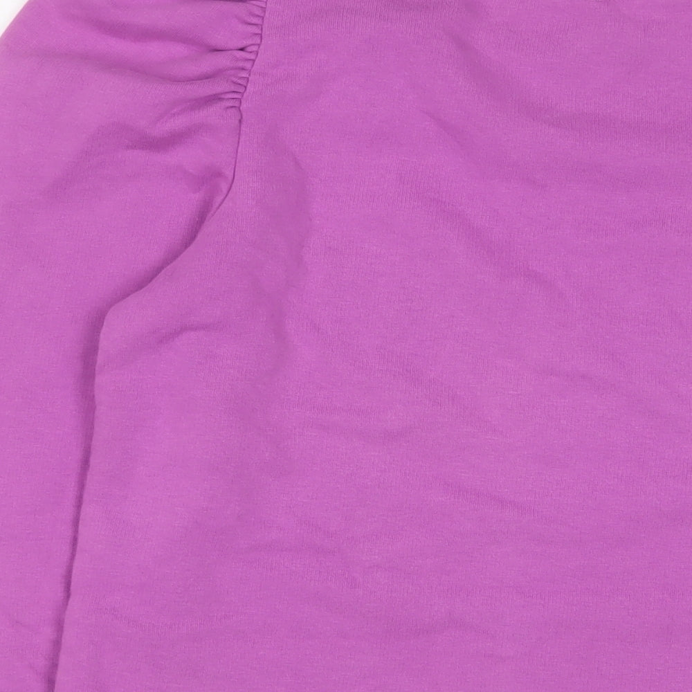 Zara Womens Purple Cotton Pullover Sweatshirt Size M Pullover