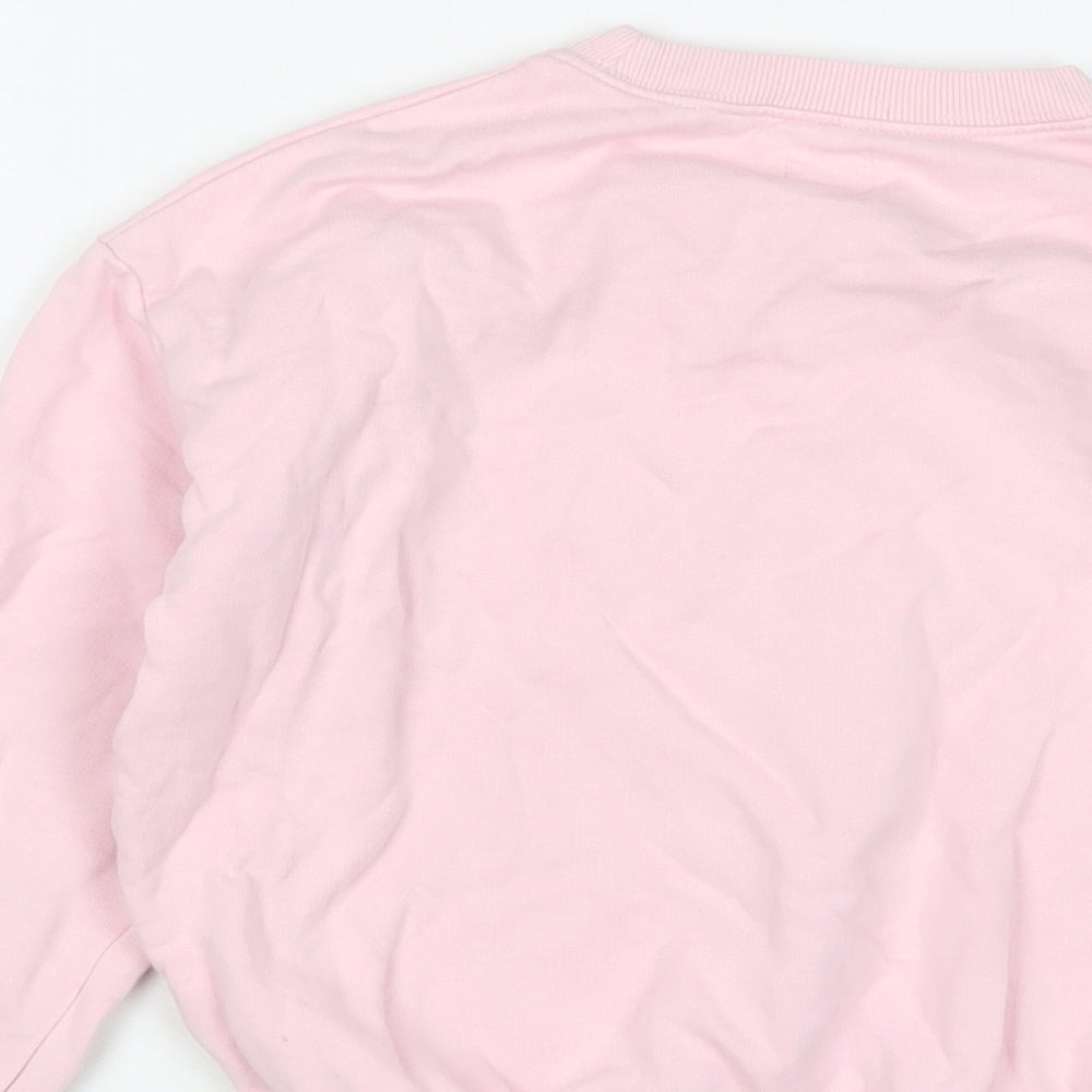 John Lewis Girls Pink Cotton Pullover Sweatshirt Size 8 Years Pullover