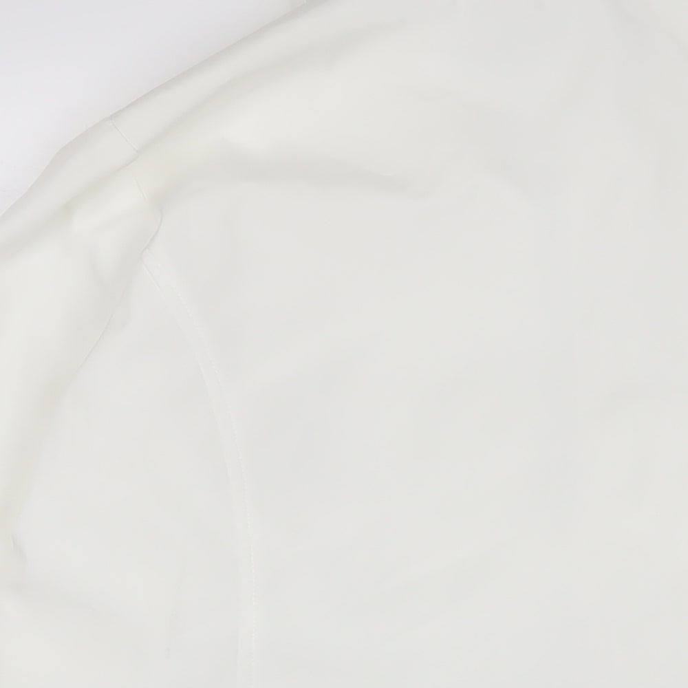 Finesse Womens White Jacket Size 14 Zip