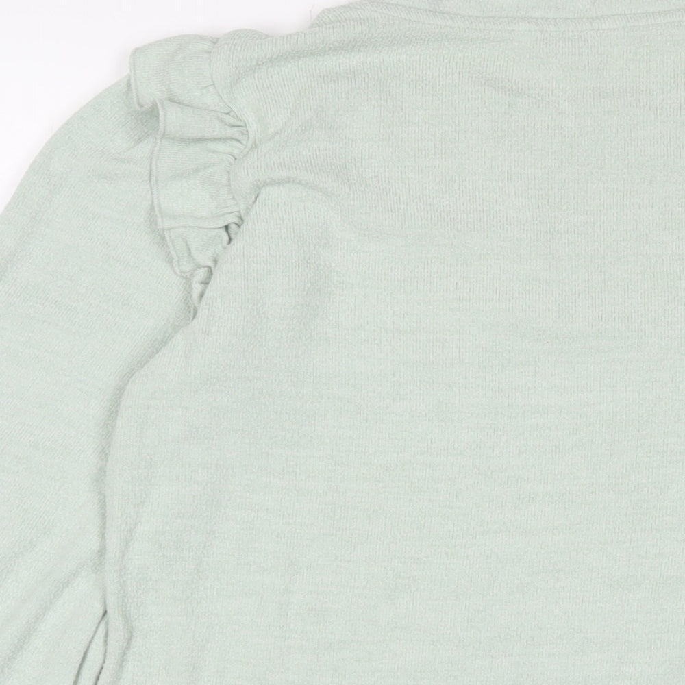 NEXT Womens Green Viscose Basic T-Shirt Size 10 Crew Neck