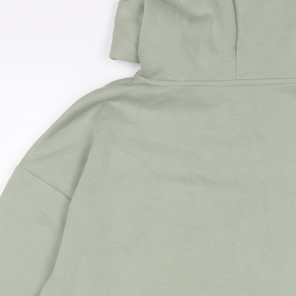 Miss Selfridge Womens Green Cotton Pullover Hoodie Size S Pullover