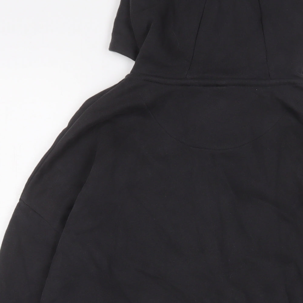 Marks & Spencer Boys Black Cotton Full Zip Hoodie Size 13-14 Years Zip - Free Spirit