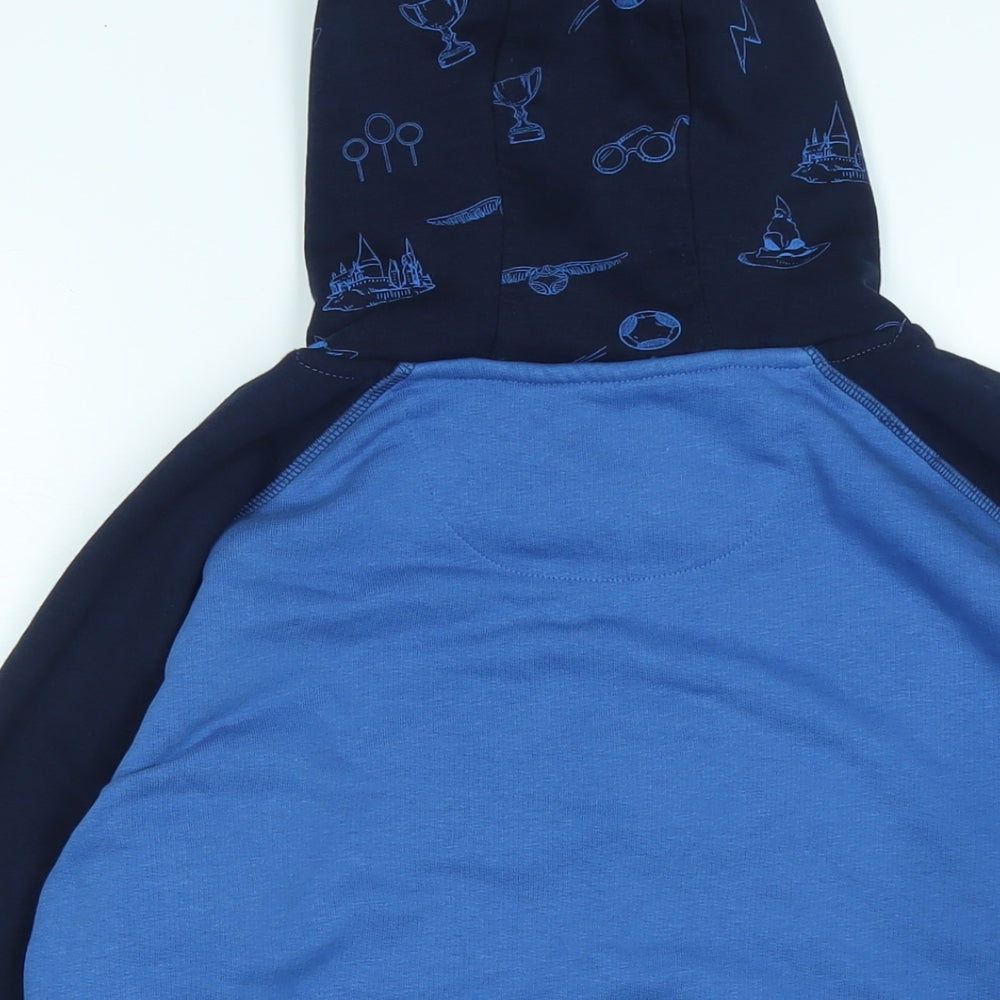 Marks & Spencer Boys Blue Polyester Pullover Hoodie Size 13-14 Years - Hogwarts- Harry Potter