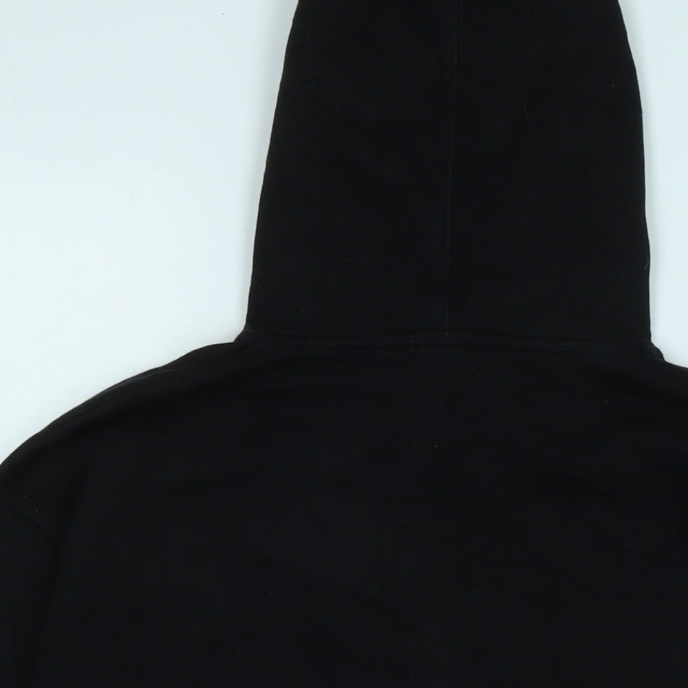 Zara Womens Black Polyester Pullover Hoodie Size S
