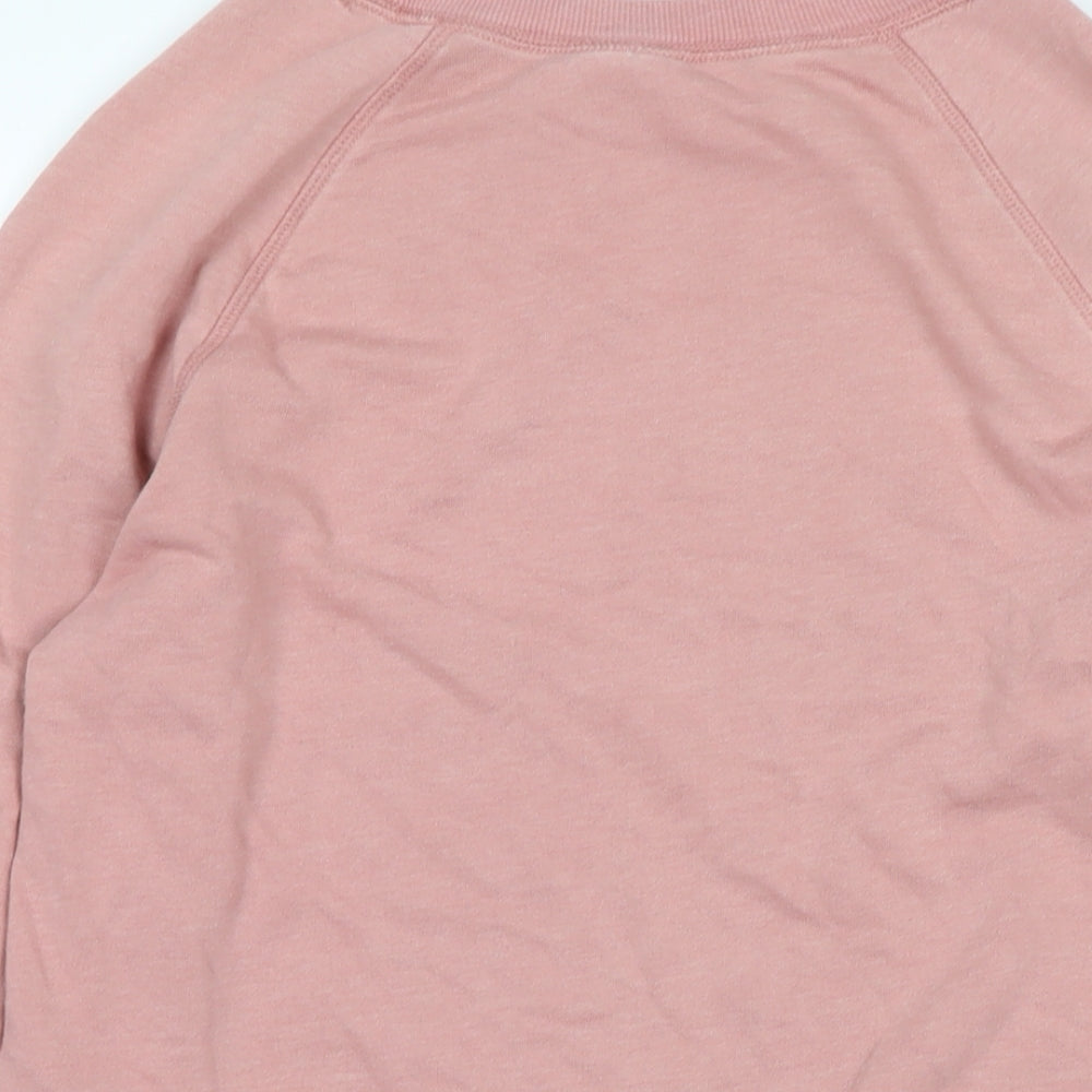 Divided Womens Pink Cotton Pullover Sweatshirt Size M