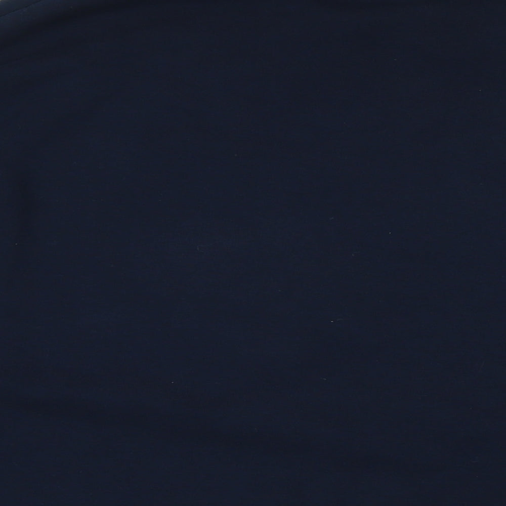 Marks & Spencer Womens Blue Polyester Pullover Sweatshirt Size L - Striped Sleeves.