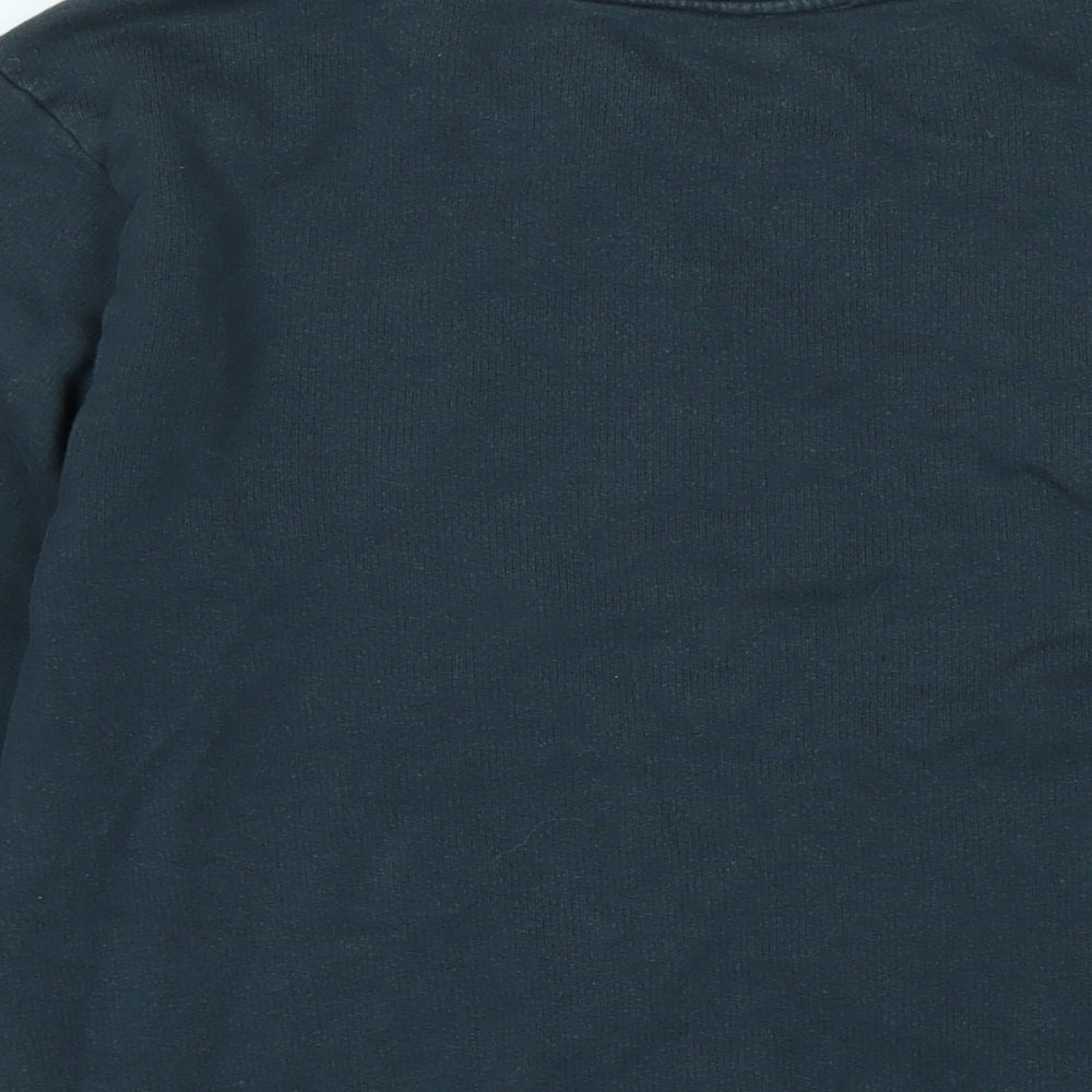 Topshop Womens Blue Cotton Pullover Sweatshirt Size 8