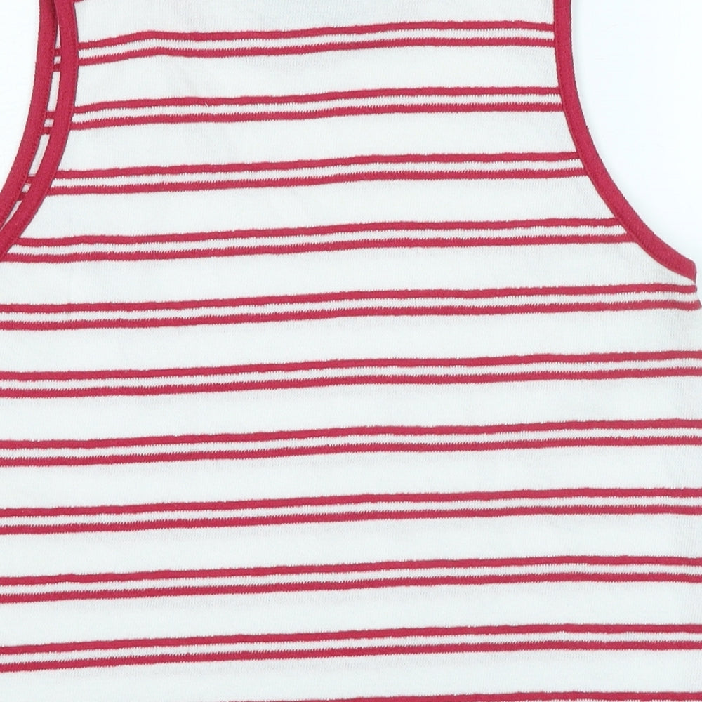 Marks & Spencer Womens White Scoop Neck Polyester Vest Jumper Size 12