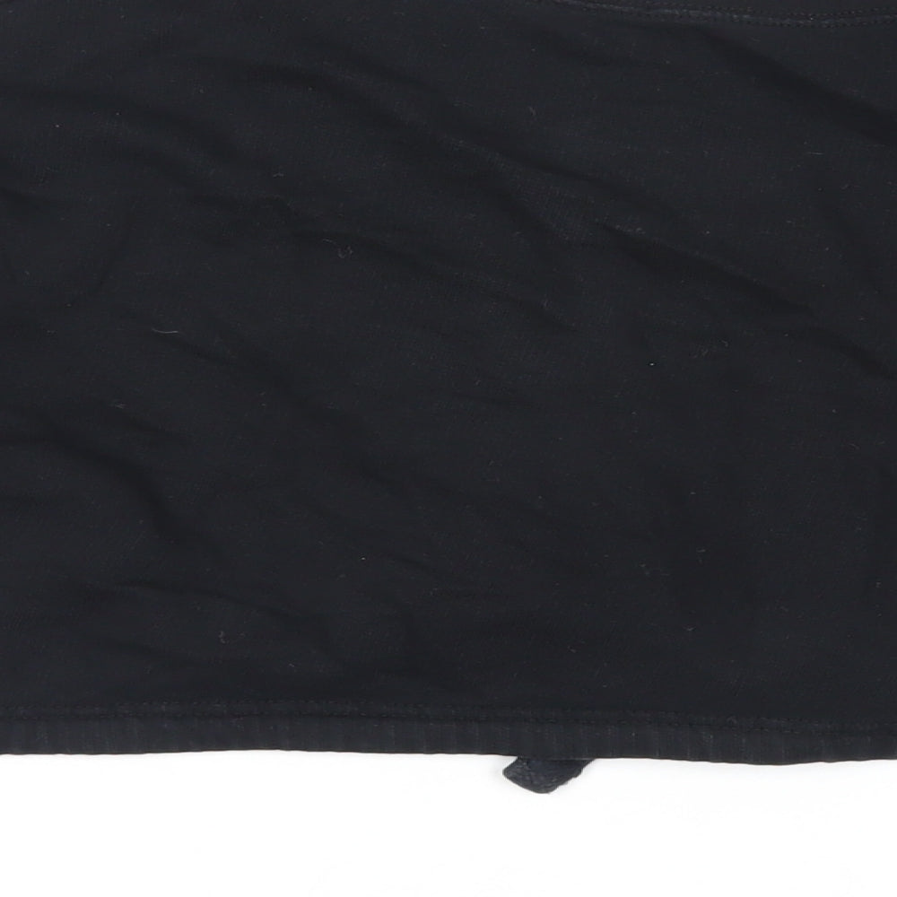 Zara Womens Black Cotton Pullover Sweatshirt Size S Pullover - Cropped Slogan