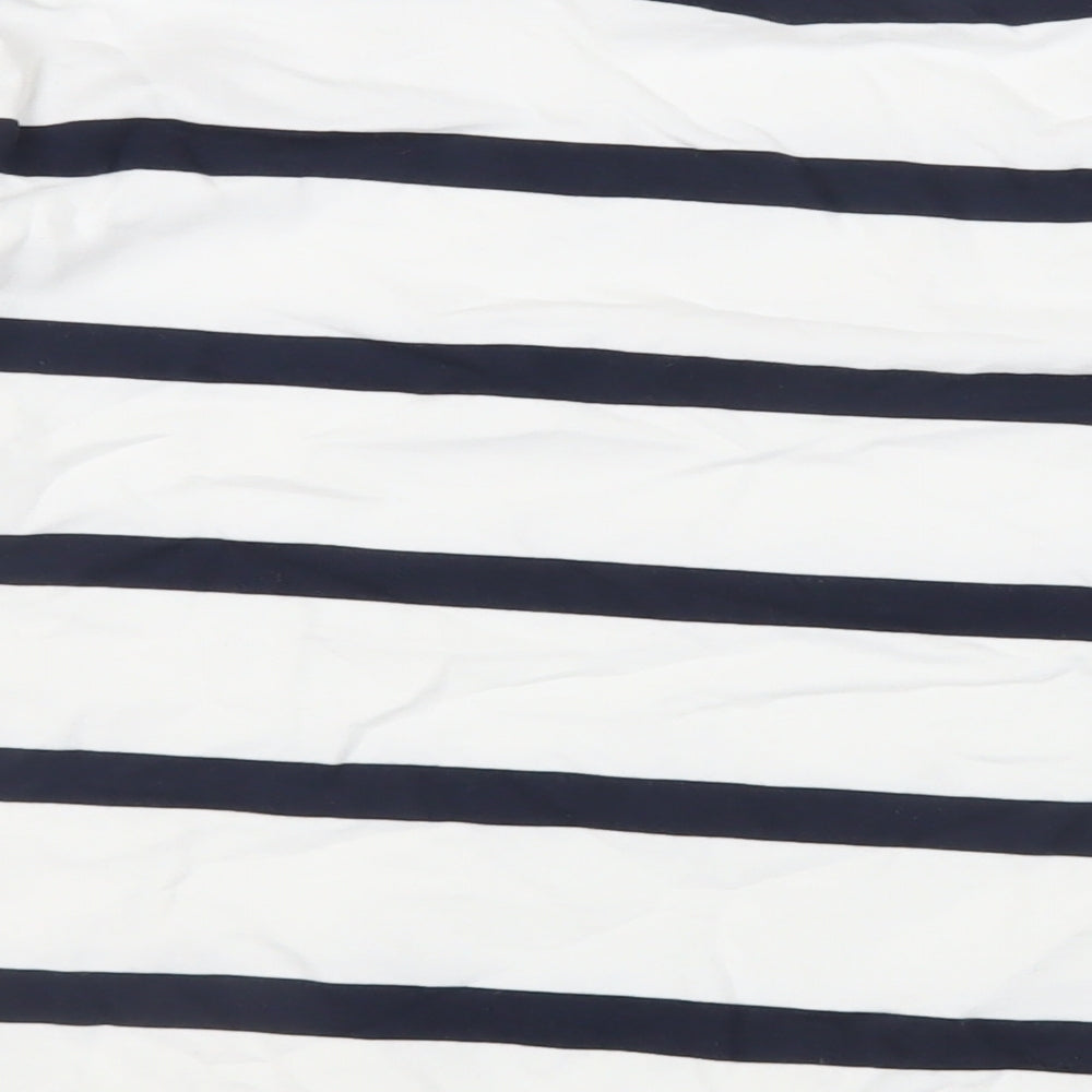 Marks & Spencer Womens White Striped Cotton Pullover Sweatshirt Size M Pullover