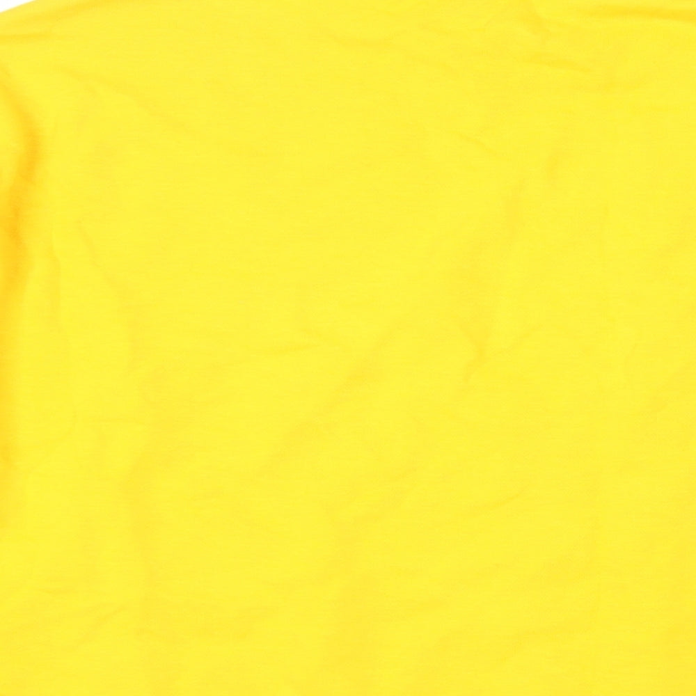 Weekday Womens Yellow Cotton Pullover Sweatshirt Size S Pullover