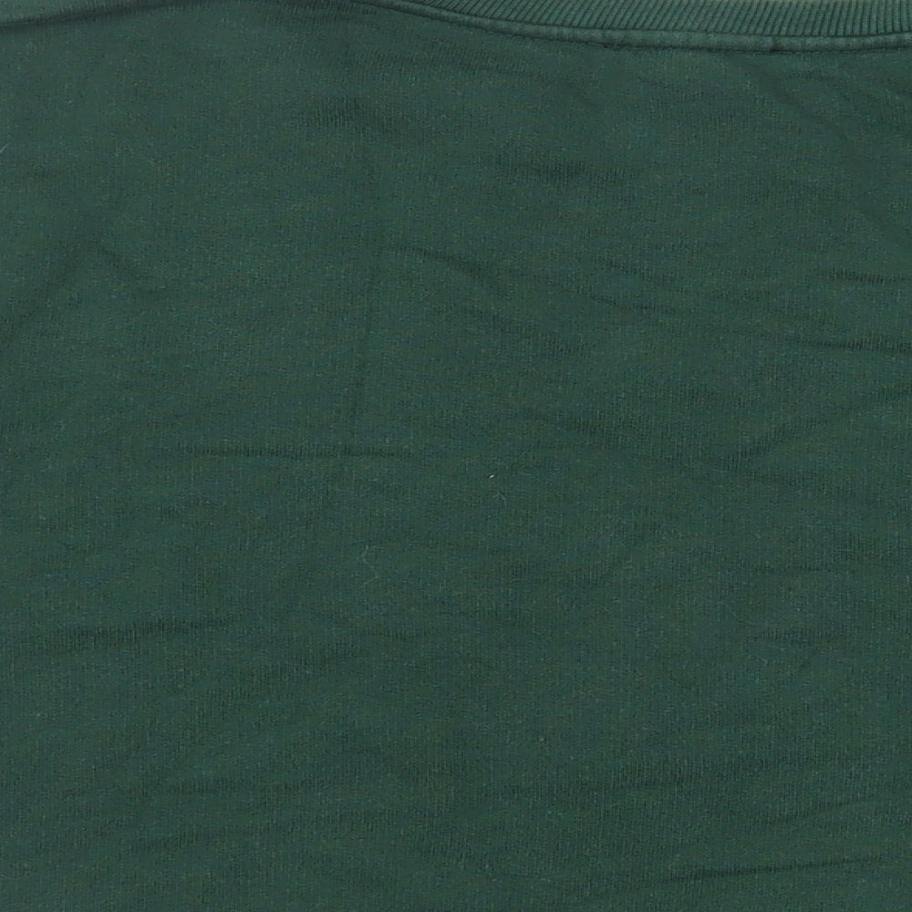 Zara Womens Green Cotton Pullover Sweatshirt Size M Pullover - Harvard