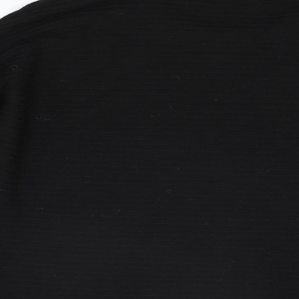 New Look Womens Black Polyester Basic T-Shirt Size M Round Neck