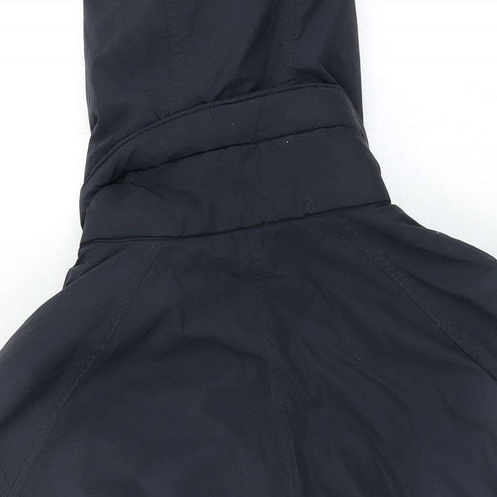 Marks & Spencer Mens Black Overcoat Coat Size L Zip