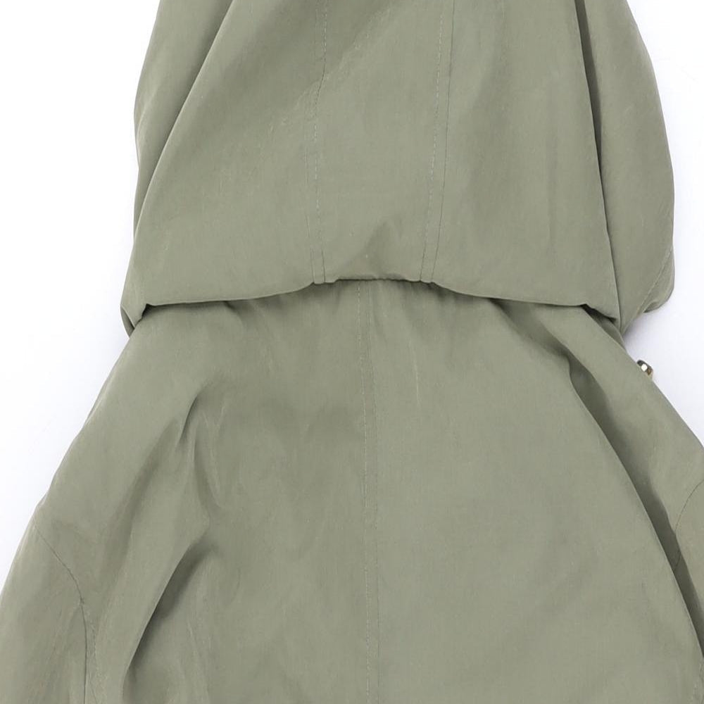 M&Co Womens Green Overcoat Coat Size 18 Zip