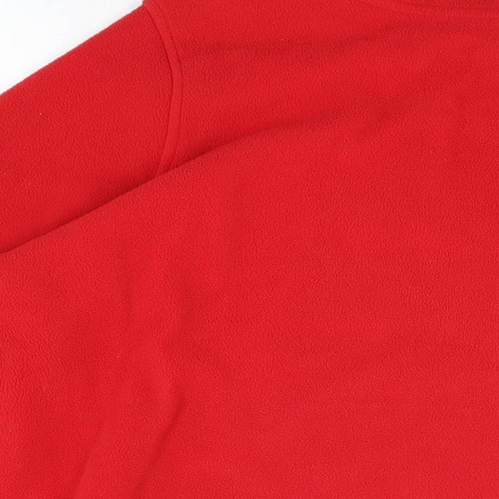 Lands' End Womens Red Polyester Basic T-Shirt Size 24 Round Neck - Size 24-26