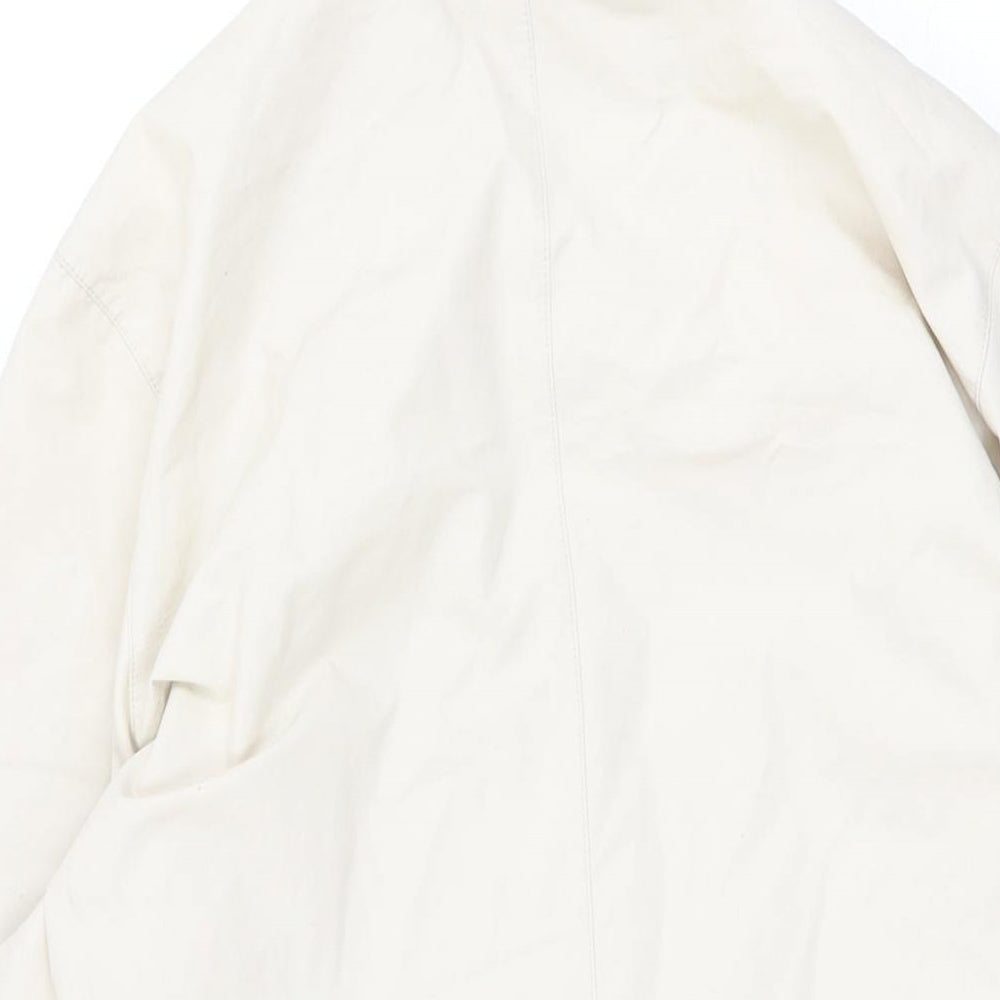 Marks & Spencer Womens Beige Overcoat Coat Size 14 Button