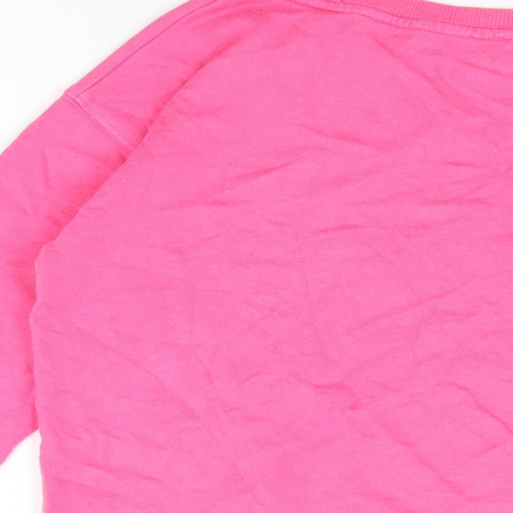 John Lewis Womens Pink Cotton Pullover Sweatshirt Size 10 Pullover