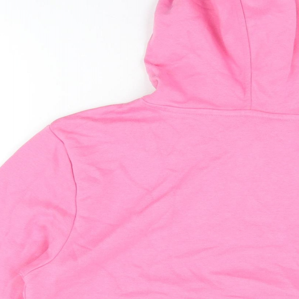 Marks & Spencer Womens Pink Cotton Pullover Hoodie Size XS Pullover