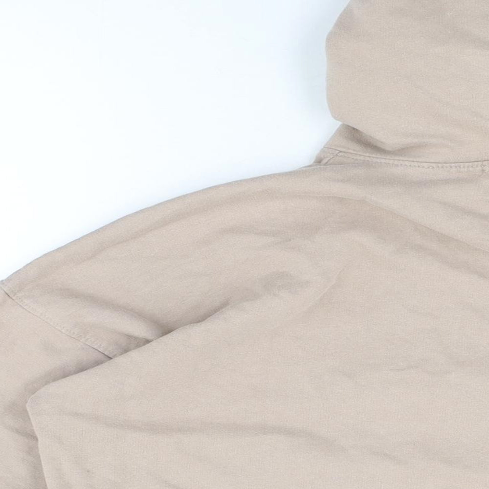Missguided Womens Beige Cotton Pullover Hoodie Size M Pullover