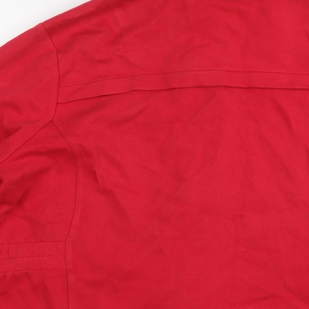 DASH Womens Red Cotton Full Zip Sweatshirt Size 20 Zip
