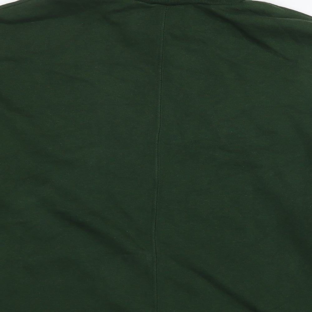 Marks & Spencer Womens Green Cotton Pullover Sweatshirt Size 14 Pullover