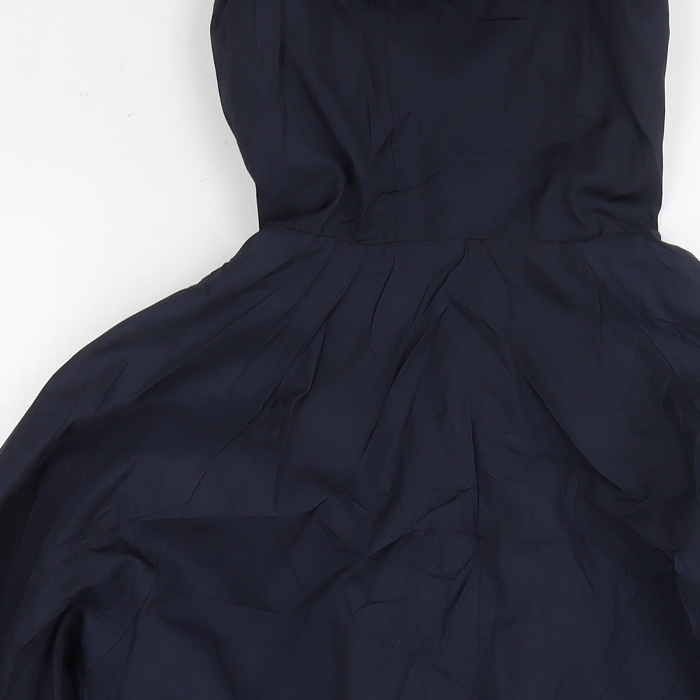 M&Co Womens Blue Parka Jacket Size 10 Zip