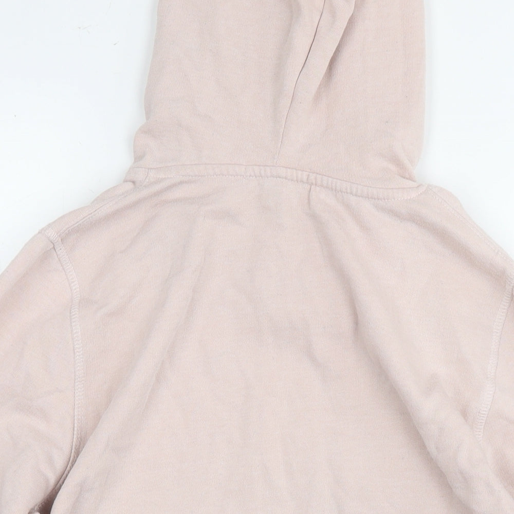Avenue Womens Pink Cotton Pullover Hoodie Size 14 Pullover