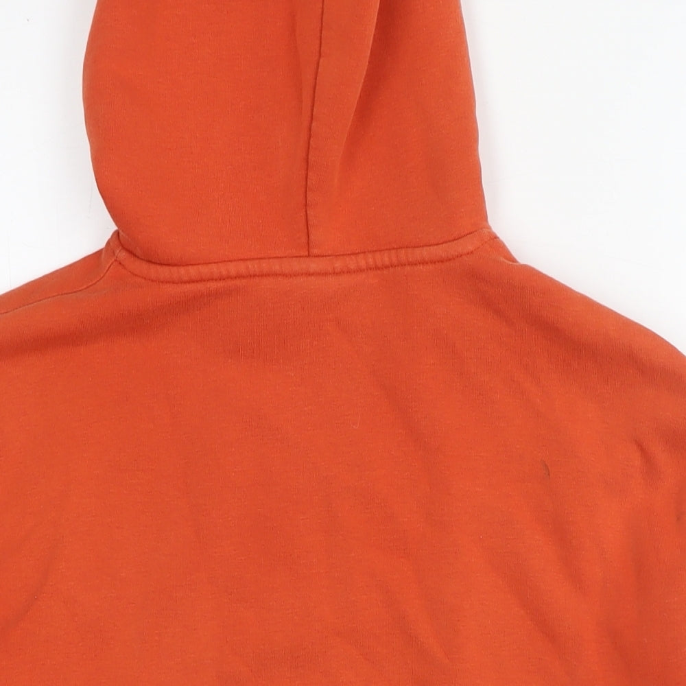 Topshop Womens Orange Polyester Pullover Hoodie Size 8 Pullover