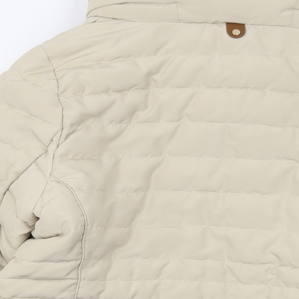Marks & Spencer Womens Beige Jacket Size 14 Zip