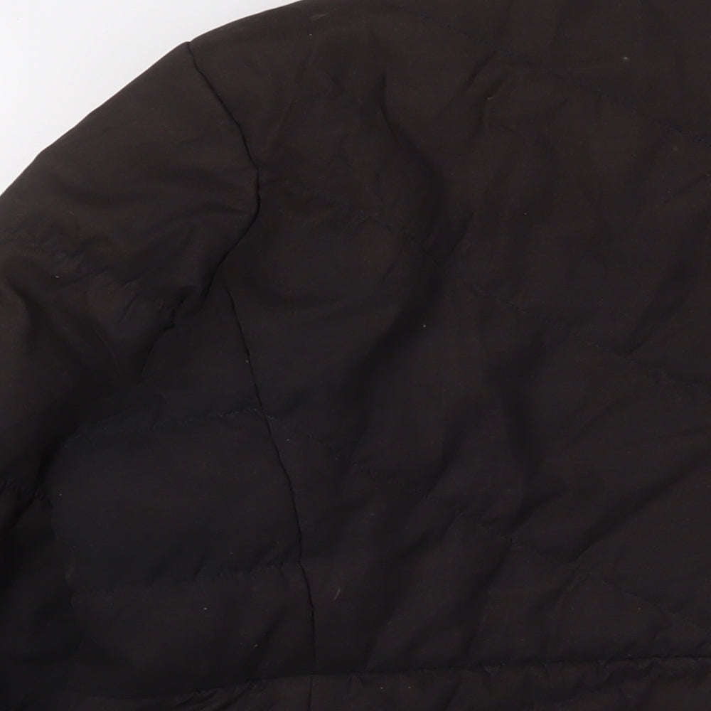 Marks & Spencer Womens Black Quilted Jacket Size L Zip