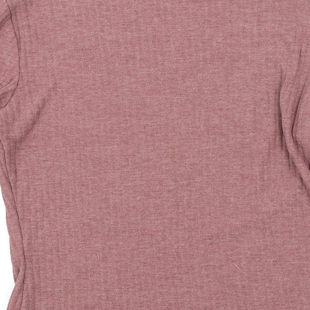 Only Womens Pink Round Neck Polyester Pullover Jumper Size 10