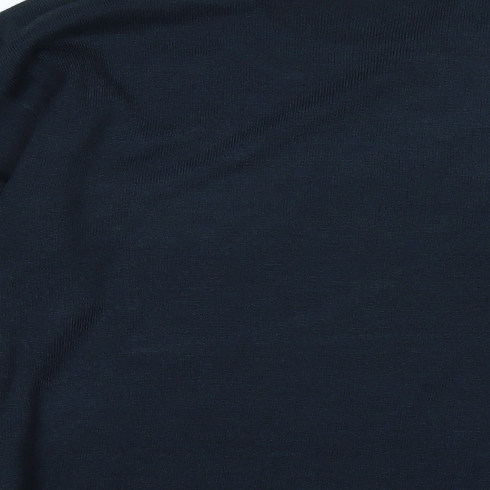 Next Womens Blue Crew Neck Acrylic Pullover Jumper Size M - Faux gemstone detail to front