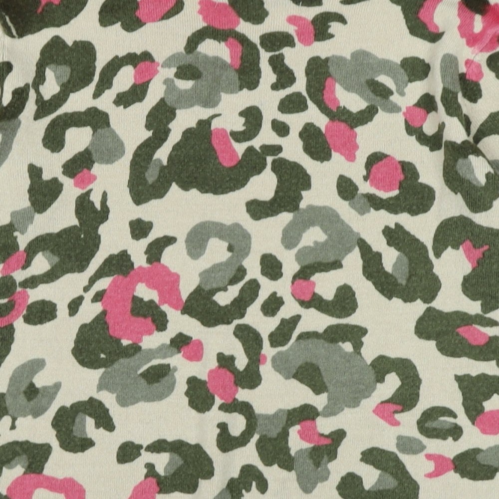 Marks & Spencer Womens Multicoloured Crew Neck Camouflage Acrylic Pullover Jumper Size 6