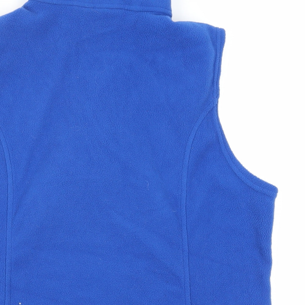 Lands' End Womens Blue Gilet Jacket Size M Zip