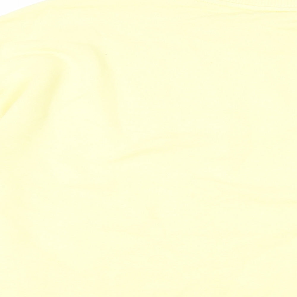 River Island Womens Yellow Cotton Pullover Sweatshirt Size S Pullover