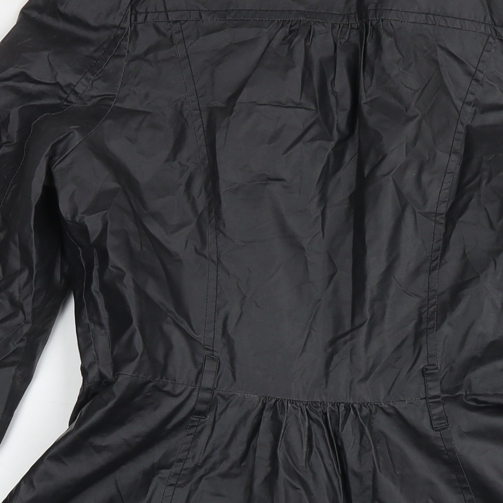 Dorothy Perkins Womens Black Overcoat Coat Size 10 Zip