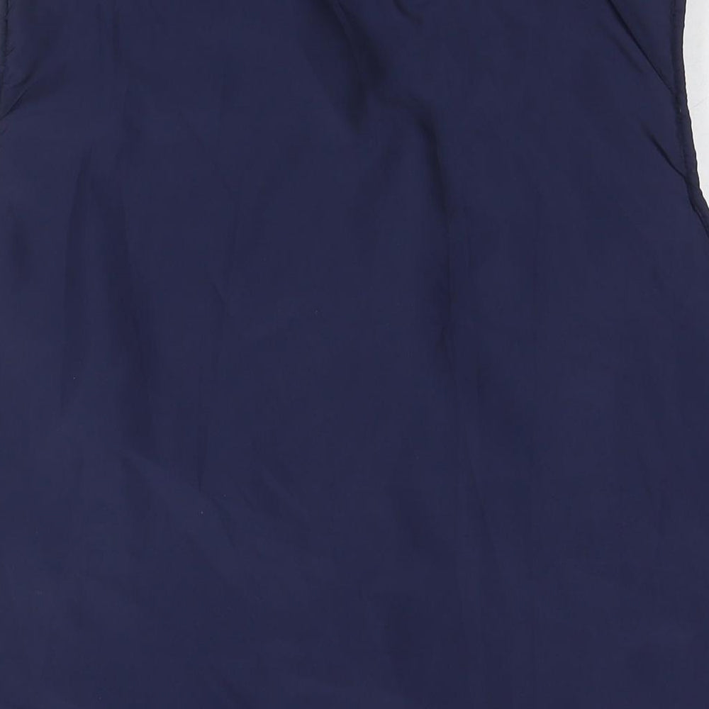 Anne de Lancey Womens Blue Gilet Waistcoat Size 10 Zip - Size 10-12