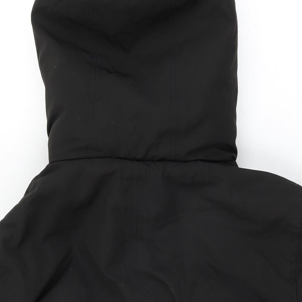New Look Womens Black Rain Coat Coat Size 10 Zip