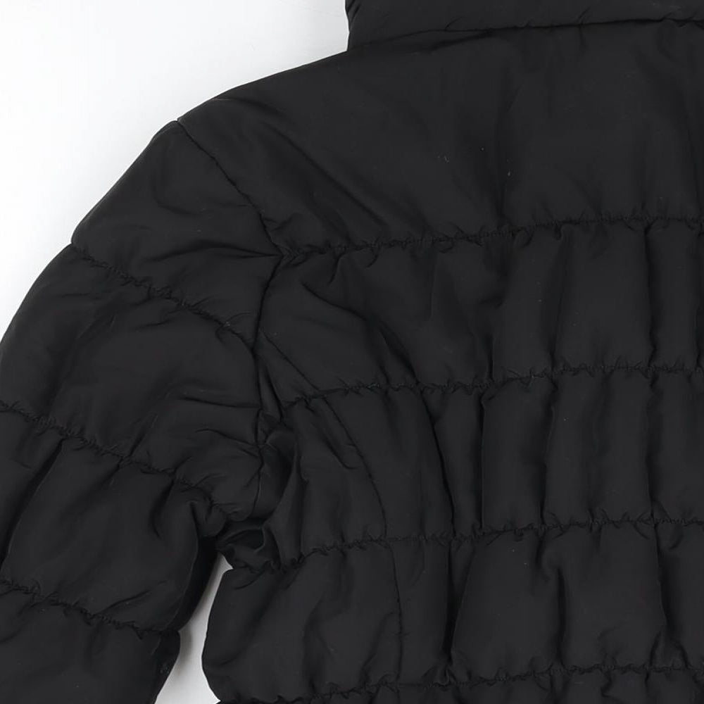 Marks & Spencer Womens Black Puffer Jacket Coat Size M Zip