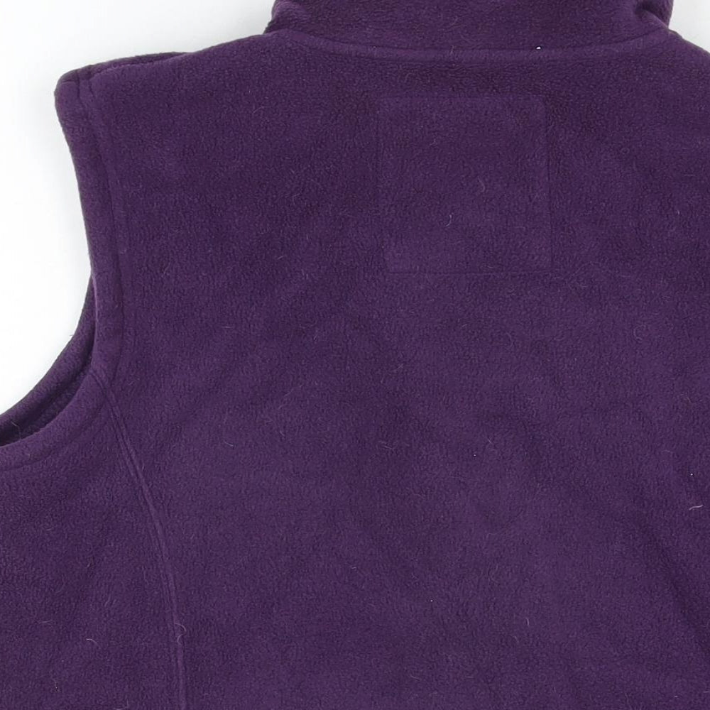 M&Co Womens Purple Polyester Full Zip Sweatshirt Size 16 Zip