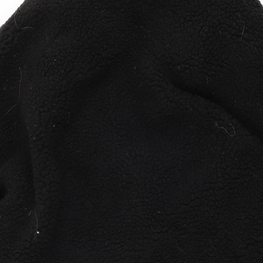 PRETTYLITTLETHING Womens Black Overcoat Coat Size 14 Button