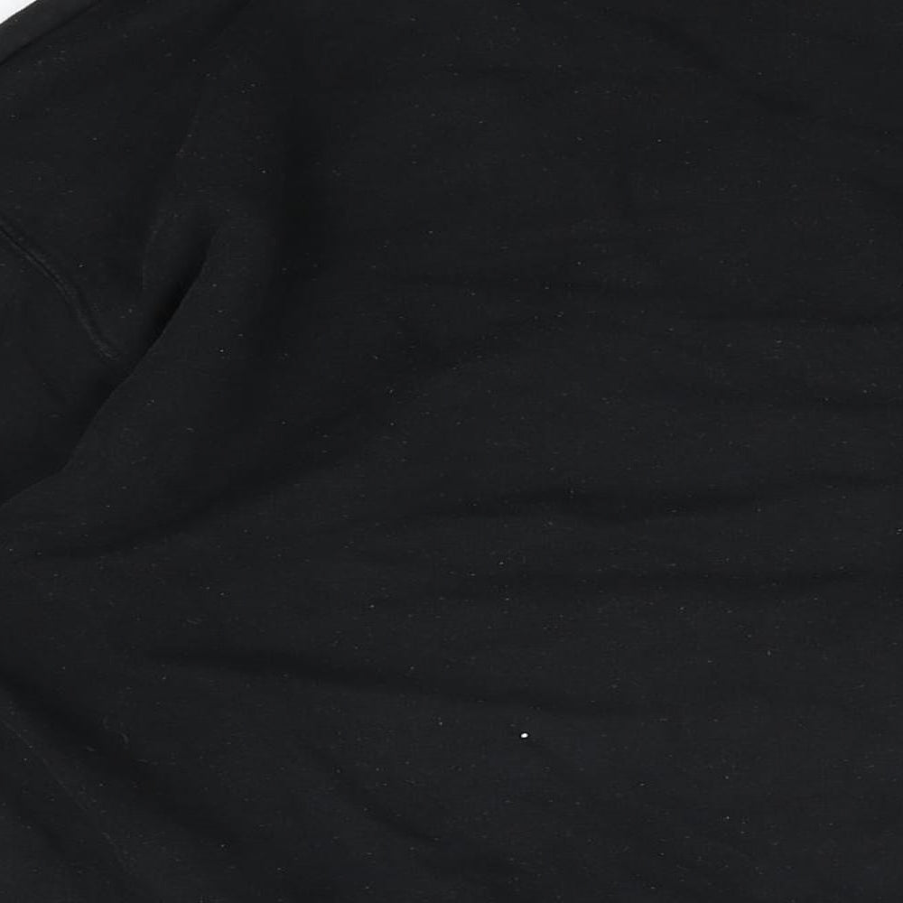 Zara Womens Black Cotton Pullover Sweatshirt Size M Pullover