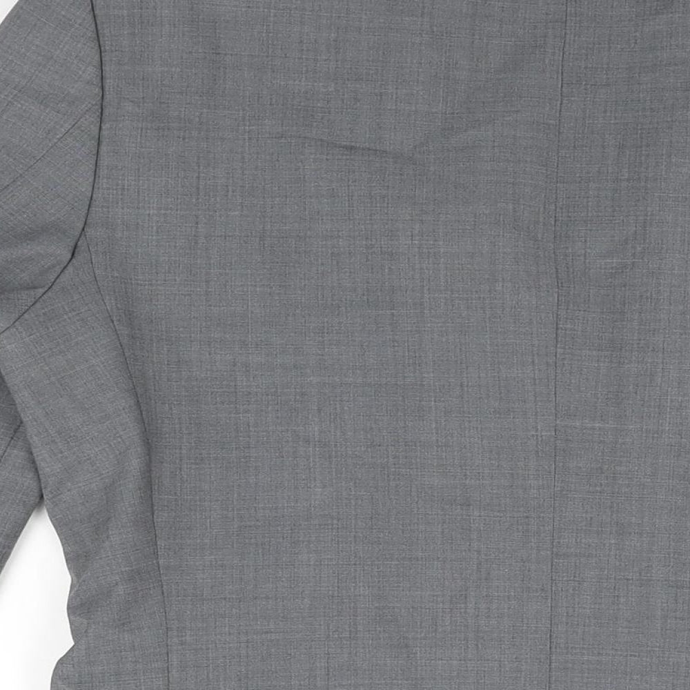 Marks & Spencer Mens Grey Polyester Jacket Suit Jacket Size 38 Regular