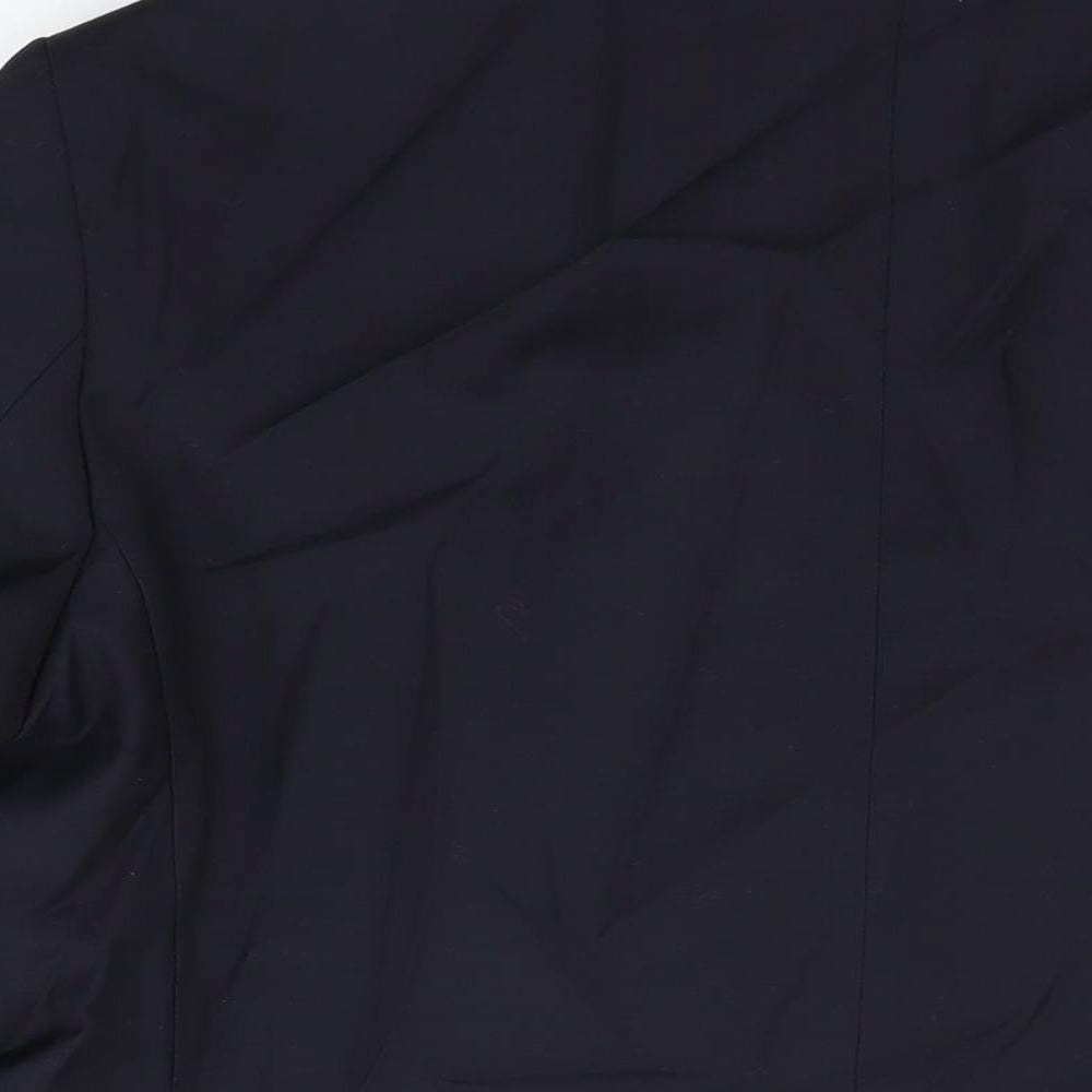 Marks & Spencer Mens Black Polyester Jacket Suit Jacket Size 44 Regular