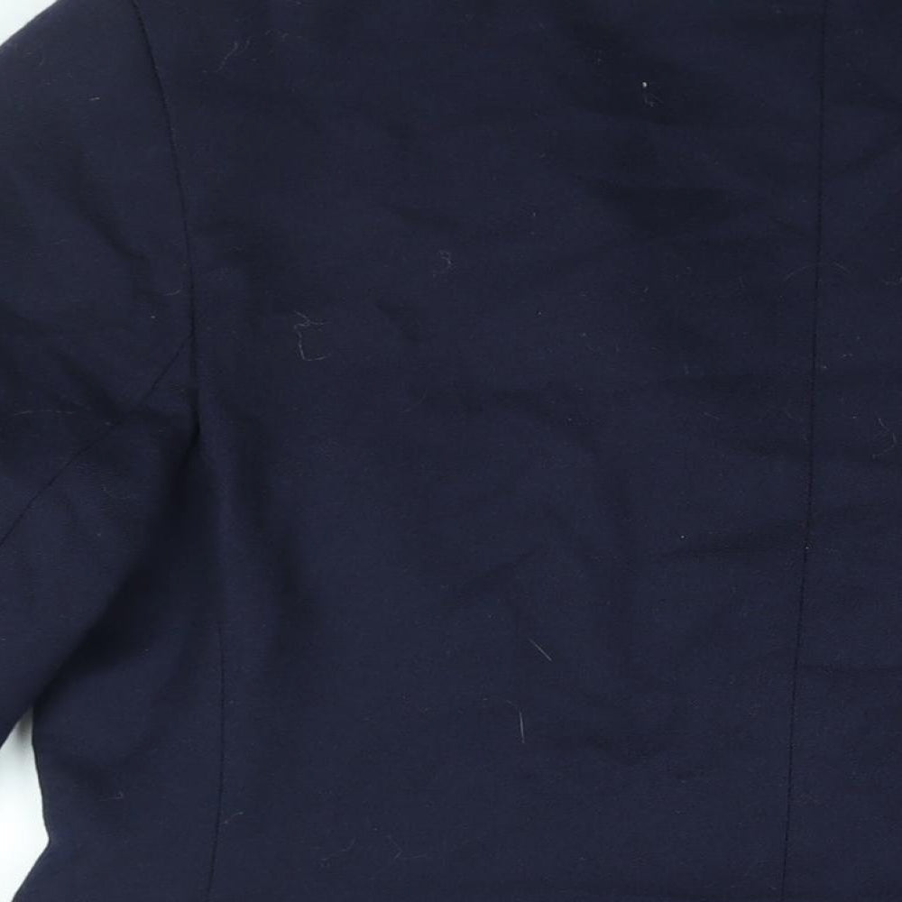 St Michael Womens Blue Jacket Blazer Size 14 Button