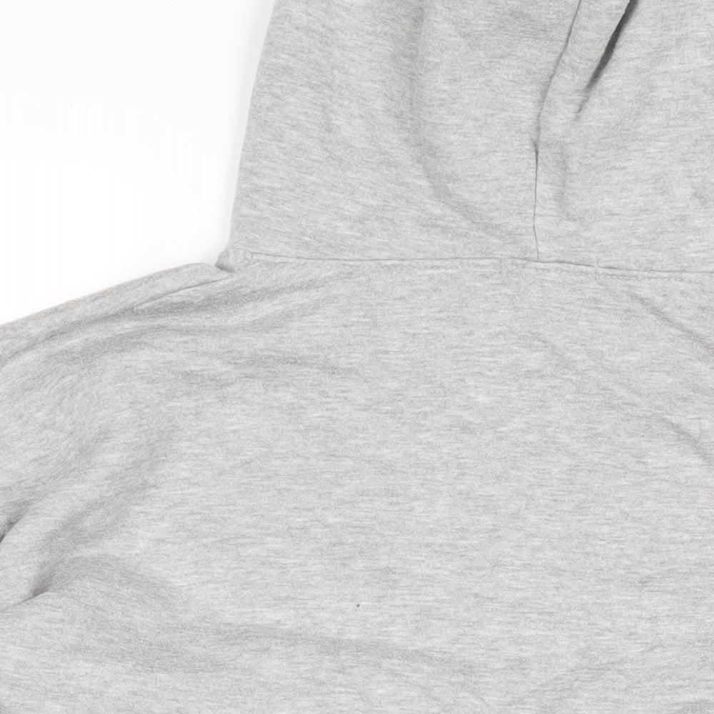 PRETTYLITTLETHING Womens Grey Cotton Pullover Hoodie Size 14 Pullover