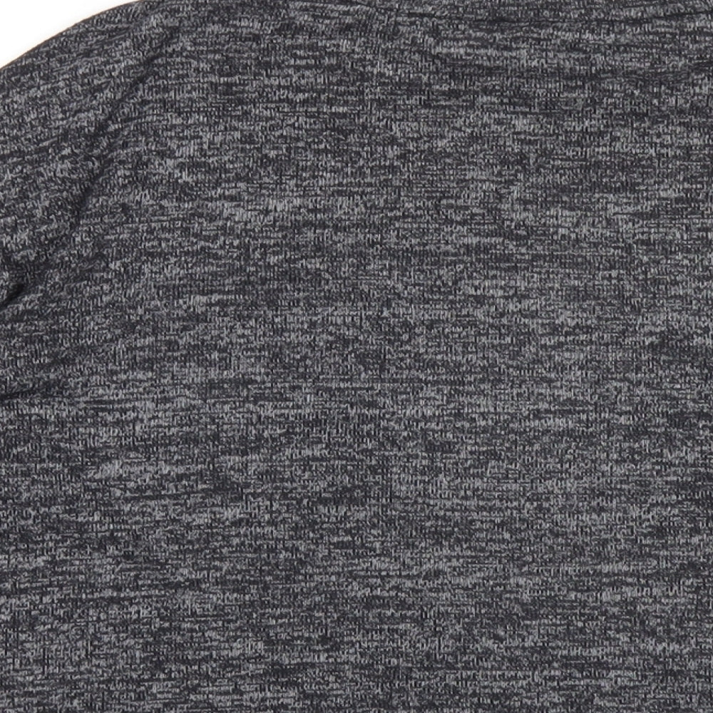 Springfield Womens Grey Polyester Basic T-Shirt Size M Round Neck