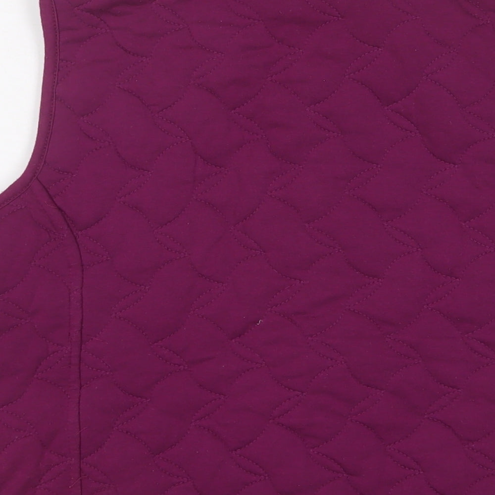 Bonmarché Womens Purple Gilet Jacket Size 14 Zip